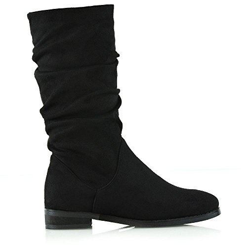 ESSEX GLAM Donna metà Polpaccio Nero Finto