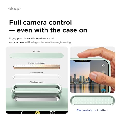 Image of elago for iPhone 17 Pro Max Case, Premium Magnetic Silicone Case, Compatible with MagSafe, Liquid Silicone Material, Protective Cover, Shockproof, Slim Phone, 6.9 inch (Mint)