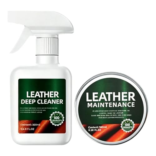 Générique Leather Cleaning Kit | Deep Nourishing Mild Portable with Sponge - Leather Boot Cleaner and Conditioner | for Sofas Car Seats Bags Boots Clothes...