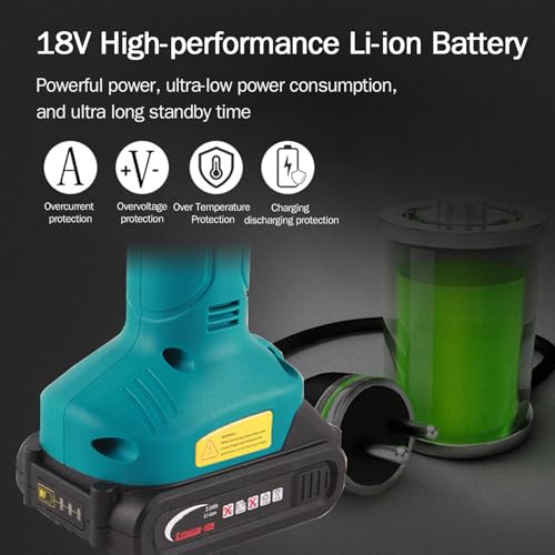 Kit di crimpatura elettrica, crimpatrice a batteria, con 7 stampi per connettori preisolati e non isolati, include 2 batterie
