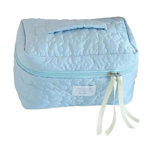 Makeup Bag Cute Cosmetic Bag Aesthetic Floral Makeup Pouch Travel Toiletry Bags for Women Girls(Multicolor)-image-23