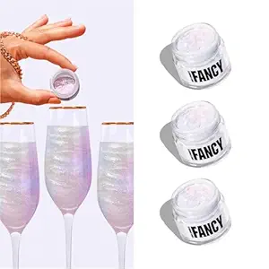 Fancy Sprinkles Moonstone Iridescent Edible Glitter Set, 100% Edible Glitter for Sparkling Food & Drinks, No Taste or Texture, (3 jars Of Moonstone Iridescent, 4gm each)
