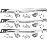 31cm bis 45cm Universal Gasgrill Brenner Ersatzteile für Landmann, Enders, Tepro, Taino, Campingaz, Outback, Barbecook und Andere Grills, 3 Stück Verstellbarer Edelstahl Brenner Zubehör