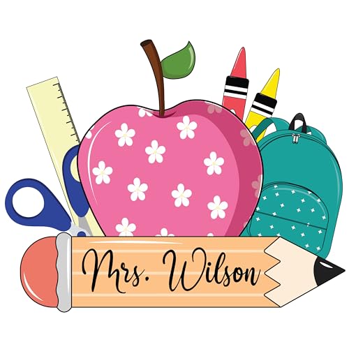 Bolso tote personalizado para profesores, bolsa con nombre personalizado, regalo de agradecimiento para docentes miniatura 3