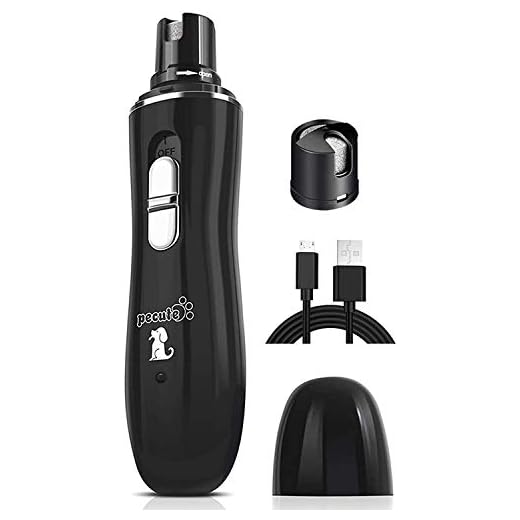 Pecute Tagliaunghie per Cani Elettrico, Accessori per la Cura delle Unghie dei Cani, Ottimo per Cani di Taglia Piccola, con Ricarica USB, 1 Testine, Nero, M (Confezione da 1)