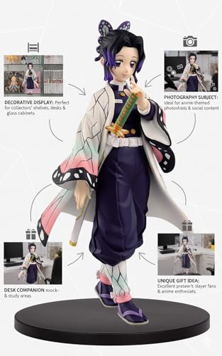 Image of Shinobu Kocho Action Figure 15 CM Demon Slayer Anime Collectible Collectibles | PVC Anime Action Figure for Fans & Adults - Shinobu Kocho - 15 CM