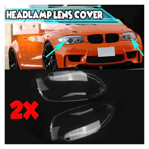 Jeu phares coque transparente haute résistance pour Série 1 E87 E81 vitres d'optiques avant