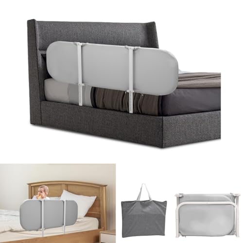 Ollewiellan 180CM Bettgitter Boxspringbett Klappbar,Bettschutzgitter Rausfallschutz für Kinder,Kinderbettgitter Höhenverstellbar,Schnelle Montage Babybettgitter für Kinderbett,Grau Ollewiellan 180CM Bettgitter Boxspringbett Klappbar,Bettschutzgitter Rausfallschutz für Kinder,Kinderbettgitter Höhenverstellbar,Schnelle Montage Babybettgitter für Kinderbett,Grau