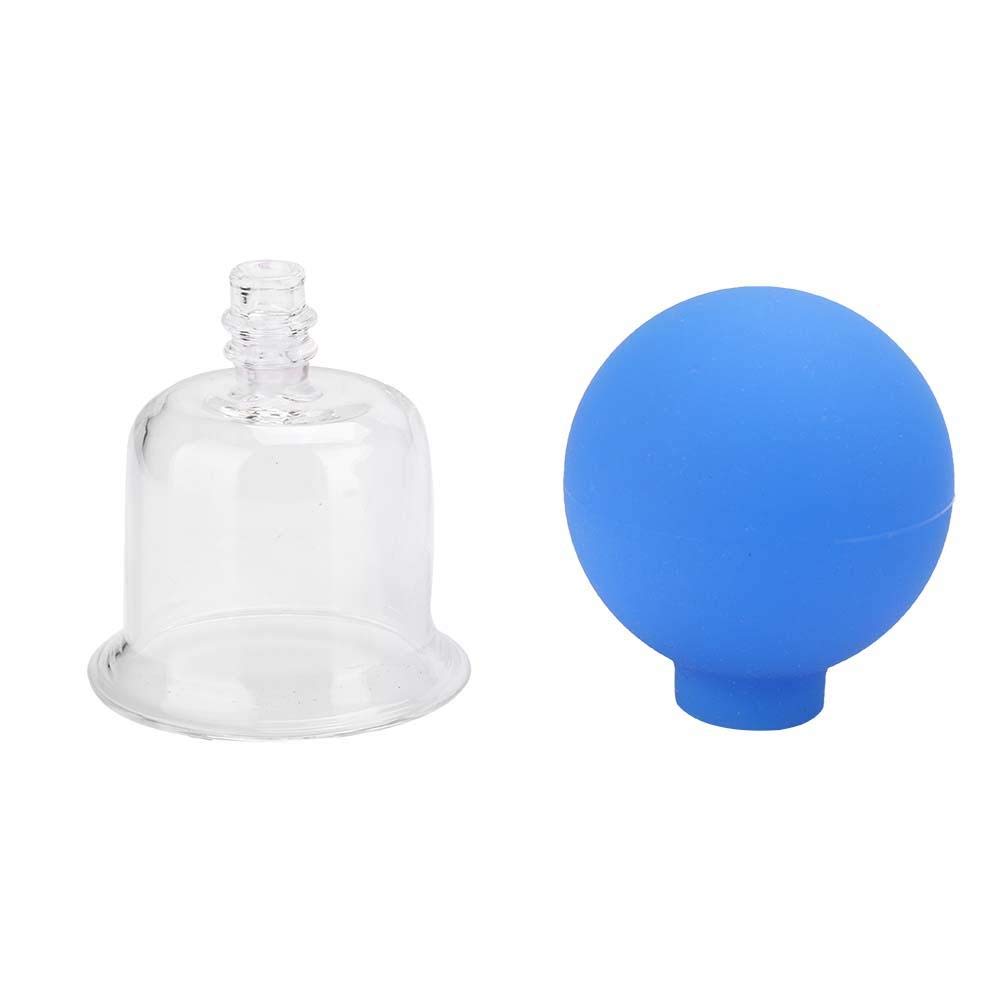 FOOJo 4pcs / Box Vakuum-Schröpftherapie-Sets, Silikonglas-Körpermassage-Schröpfbecher zur Schmerzlinderung bei Müdigkeit, Anti-Cellulite-Saugkörper-Entspannungsmassagegerät