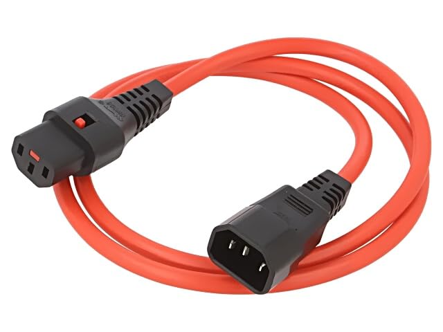 Câble IEC C13 femelle vers C14 mâle de 1m, rallonge pour PDU et onduleur IEC LOCK