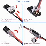 50 szt. złączy kablowych 2-pinowych, małych, wtyk 2-pinowy