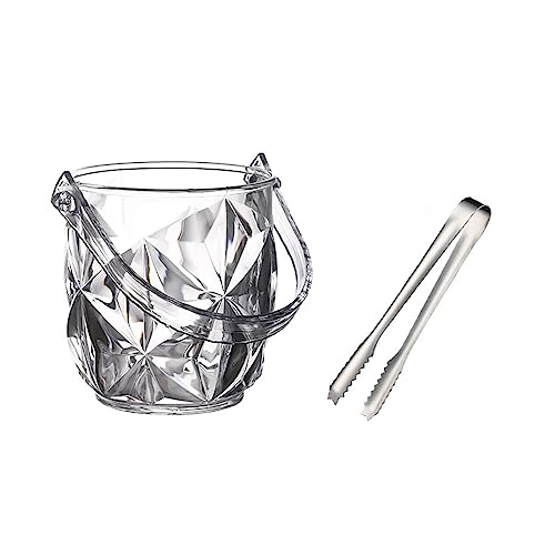 Cubitera de vino transparente de 1,2 L con pinzas para enfriar tus fiestas en casa 2