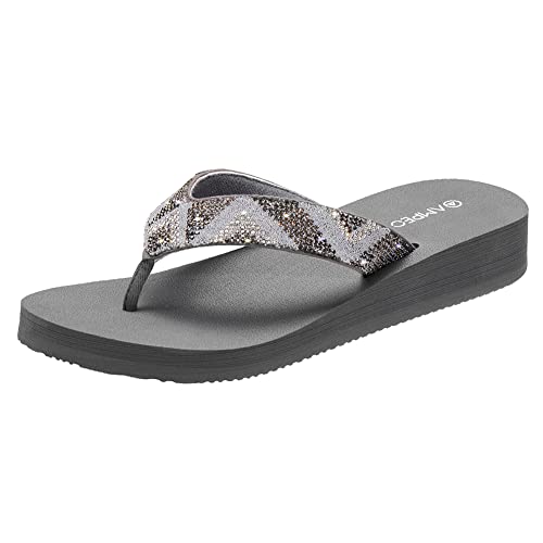 Ampeo Women's Arch Support Flip Flops Comfortable Casual Summer Beach Thong Sandals