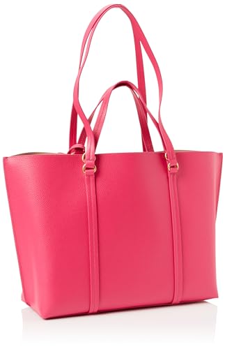 Pinko Carrie Shopper Duża skórzana butelka, torebka damska, jeden rozmiar, N17q_pink Pinko-Antique Gold, Taglia unica