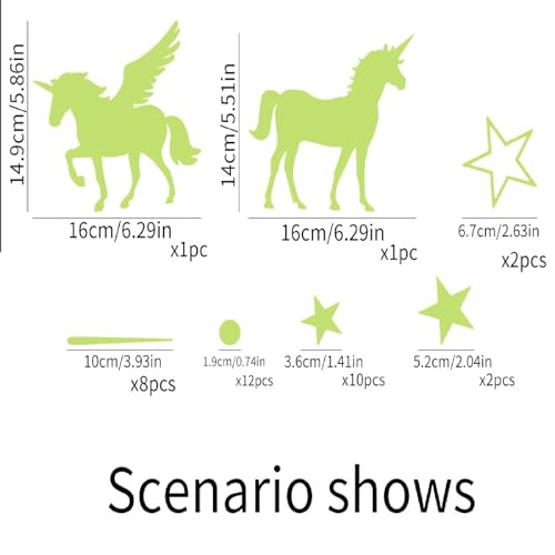 Vinilos Decorativos Unicornio Brillan en la Oscuridad miniatura 5