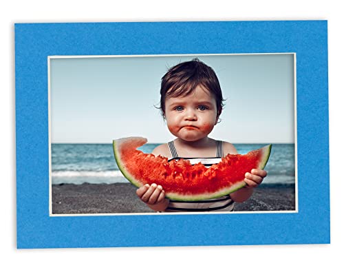 8X12 Mat For 11X14 Frame - Precut Mat Board Acid-Free Bay Blue 8X12 Photo Matte Made To Fit A 11X14 Picture Frame, Premium Matboard For Family Photos, Show Kits, Art, Picture Framing, Pack Of 1 Mat #TOP5