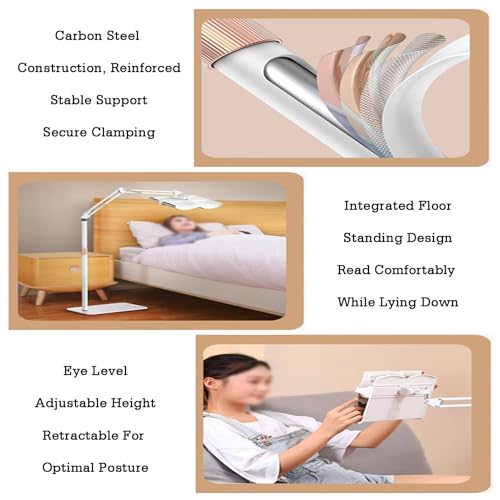 Soporte de pie en voladizo ajustable y plegable para portátil 4