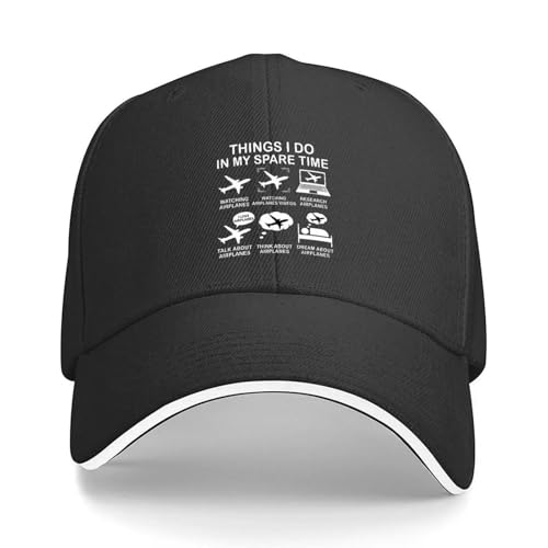 Casquette de baseball cadeau pilote humour en coton souple pour amateur d'avion