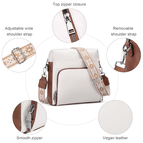 SENDEFN Crossbody Purse for Women Vegan Leather Shoulder Handbags Crossbody Bags with Adjustable Shoulder Strap4