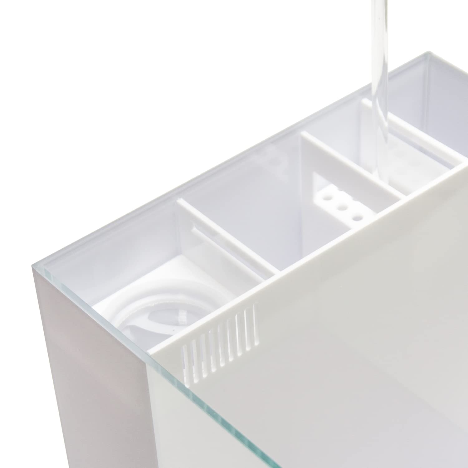 AQPET Acquario ReefBox 40 Completo di Schiumatoio Pompa FIltro in Vetro Modello Extrachiaro 40x40x40 cm 64 Litri, trasparente