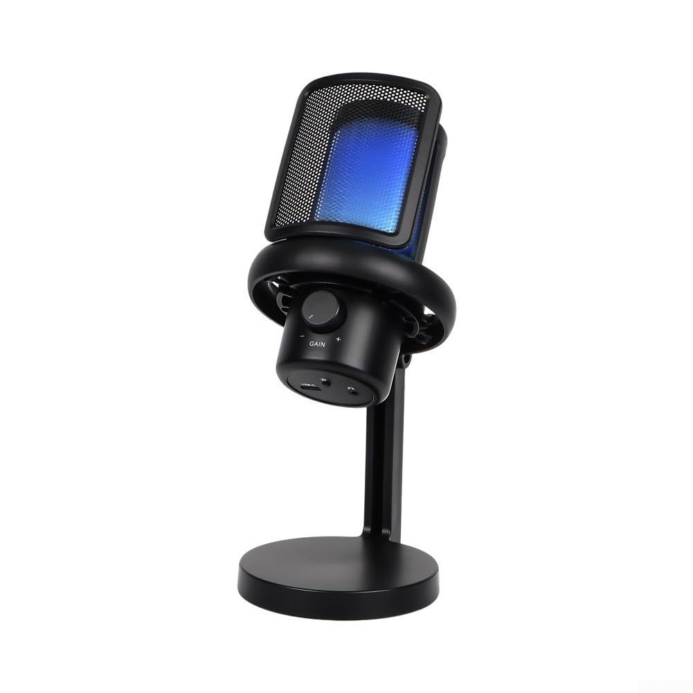 Micrófono USB Gaming con RGB y para silencio Micrófono USB Gaming