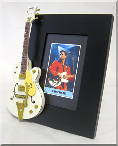 CHRIS ISAAK Miniature Guitar Frame - Les Beatles, Paul McCartney, John Lennon, RIngo Starr, George Harrison CHRIS ISAAK Miniature Guitar Frame