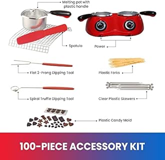 Total Chef Deluxe Chocolatier Dual Mini Fondue Candy Maker