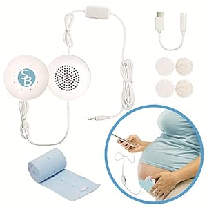 Pregnancy Headphones for Belly ,Belly Herdphones for Pregnant Women,Baby Bump Headphones,1 elastic waistband 2…