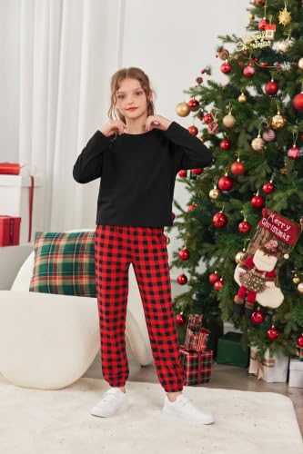 Image of Arshiner Girls 2 Piece Outfits Kids Tie Dye Sweatsuits Set Long Sleeve Shirt and Pants Set Size 5-14 Y