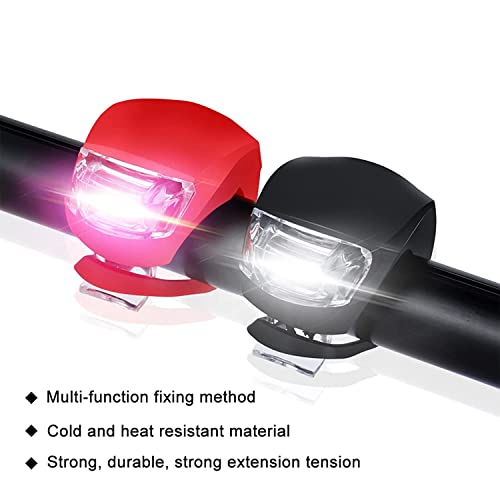 Molbory Kinderwagen licht, 6 Stück Kinderwagenlicht Silikon, Wasserdichte LED Silikonleuchten mit Heller LED und 3 Leuchtfunktionen, Kinderwagen Licht LED für Kinderwagen, Outdoor, Läufer, Jogger