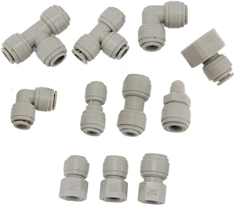Homebrew Draft Beer Push In Fittings 1/4" 5/16" 3/8" Food Grade with EPDM O-ring Leaking Free(C1)