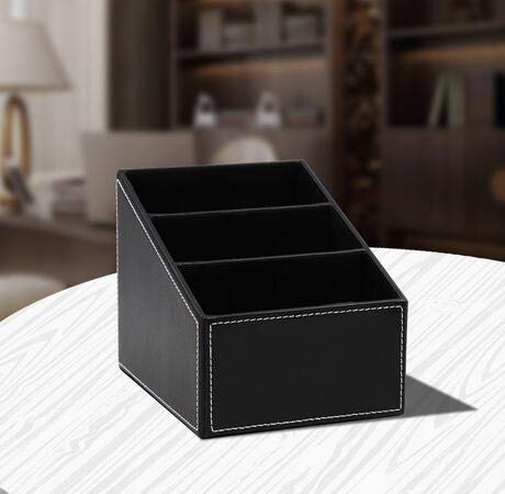 PU Leather Remote control/controller TV Guide/mail/CD organizer/holder (Black) Style YABO071