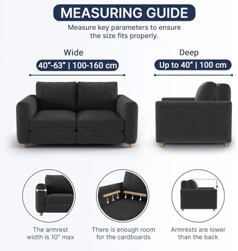 Image of Bellissima Sofa Covers - Premium Luxury Microfibra Plain Stretchable Sofa Cover Fully Covered Slipcover, Imported from Italy (OCHER, 2 Seater-US)