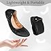 OFFCUP Damen Ballerina Leder, Klassische Flache Ballerinas, Runde Zehe, Freizeit Tanzschuhe, Weiche Leichte Bequeme Flats Schuhe Leicht - 40
