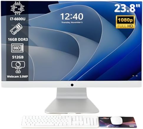Computador All in One 23.8" Full HD Intel Core i7-6600U, SSD M.2 ...
