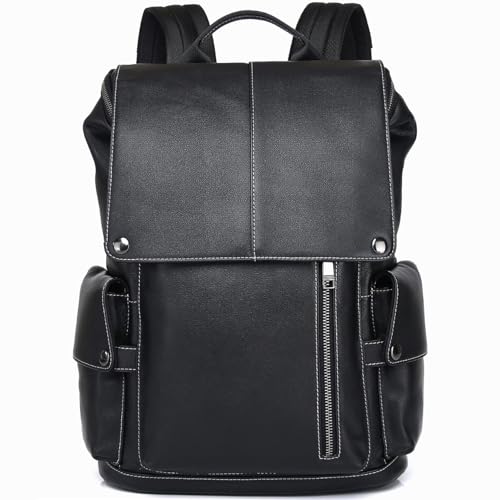 Nappa Genuine Leather Backpack for Men Multi-Functional 15