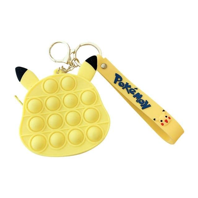 Image of AUGEN Cute Pop It Coin Purse Pouch Keychain For Gifting With Key Ring Anti-Rust (Pack Of 1)