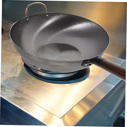 Wok tradicional grande de hierro para cocina y estufa de gas miniatura 3