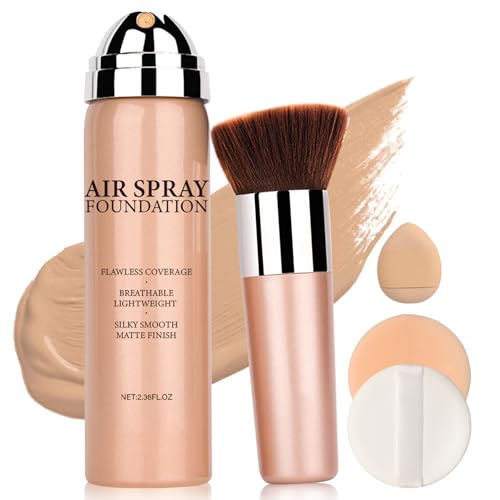 QIUFSSE Airbrush Foundation Makeup Spray Full Coverage Foundation for Mature Skin,Long-lasting