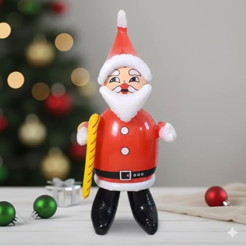 Image of Santa Claus Blow Up Christmas Inflatable Air Balloon Gift for Kids| Fun Festive Collectibles | PoPo Toys