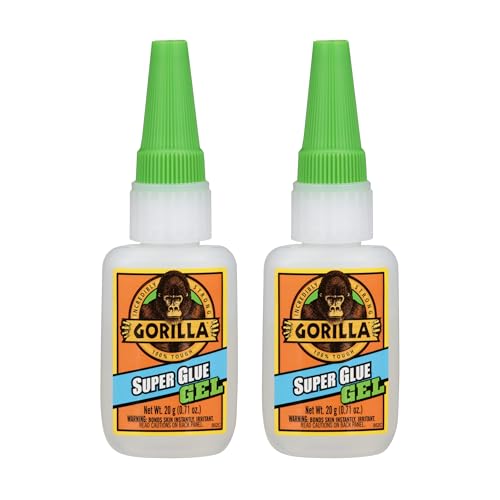 Gorilla Super Glue Gel, Clear Glue, 20 Gram (Pack of 2) - All Purpose and Fast Setting for Projects and Repairs
