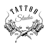 Autocollants muraux pour salon de tatouage, studio d'art, en vinyle, pour vitrine, salon de beauté moderne, décoration murale, petit format - 28 x 29 cm