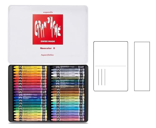 Caran d'Ache Neocolor II - Lote de 40 lápices de cera acuarelables