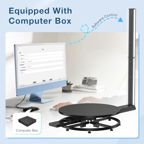 JASZDOT 360 3D Body Scanner Booth for Automatic 3D Modeling Software, Personal & Pet Figurines, 360 Spin Camera Booth Capture Body Shape with 6 Cameras Total 72MP Within 2 People & 400kg