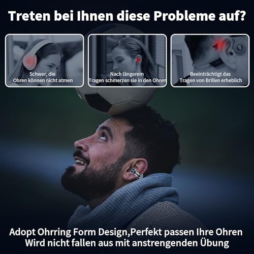 RIKSOIN Bluetooth Kopfhörer,In Ear Kopfhörer Kabellos Bluetooth 5.3 Kabellose Kopfhörer mit 4 Mic,Noise Cancelling Earbuds, die die Ohren Nicht Bedecken,14mm Treiber,360°HiFi Stereo – Bild 4