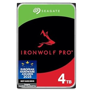 Seagate IronWolf Pro 4TB, NAS Interne Festplatte HDD, 3.5 Zoll, 7200 U/Min, CMR, 256 MB Cache, SATA 6 GB/S, inkl. Data Rescue Service (ST4000NTZ01)