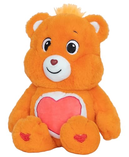 Image of Mirada Care Bears Tenderheart Bear - Orange Plushie Perfect Stuffed Animal, Birthday Gift, Super Soft and Cuddly - Good for Girls and Boys, Collectors - 35cm