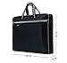 Zipper Business Document Bag | Men Messenger Work Briefcase with Waterproof Fabproof Fabric & Multi Purpose Usage for Storing Files Folder Document Notebooks Stationery Items for Meeting (Black)