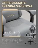 WOLTU Fotel gamingowy z funkcją masażu, krzesło komputerowe z poduszką z kieszeni, fotel dla graczy, ergonomiczny, obrotowy fotel z poduszką pod głowę, poduszka lędźwiowa, podnóżek, 150 kg,