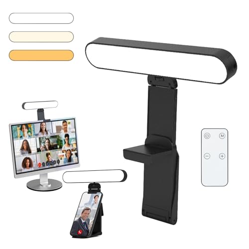 Videokonferenzbeleuchtung Webcam-Licht für Streaming LED-Monitor und Laptop-Licht für Videokonferenzen Zoom-Beleuchtung für Computer ersetzt Ringlicht für Zoom-Meetings Einzelpackung